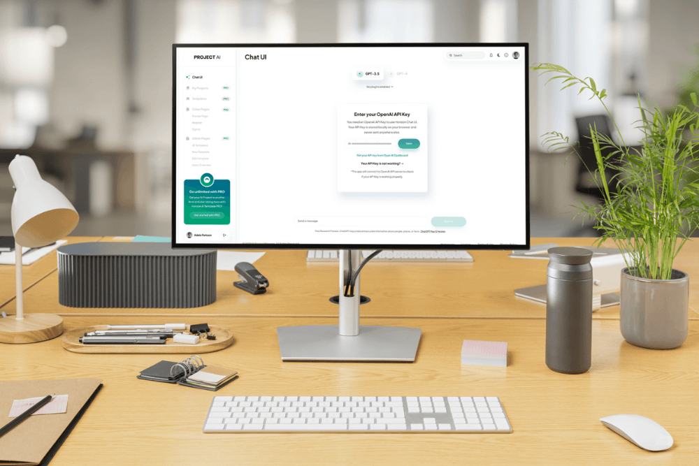 AI powered project management web app business tool.