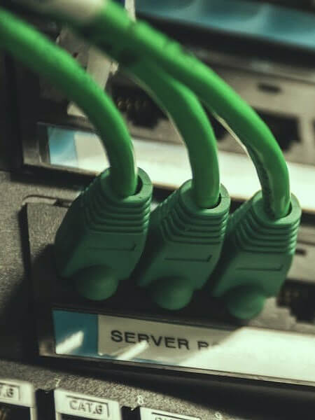 Connected server in a data center.