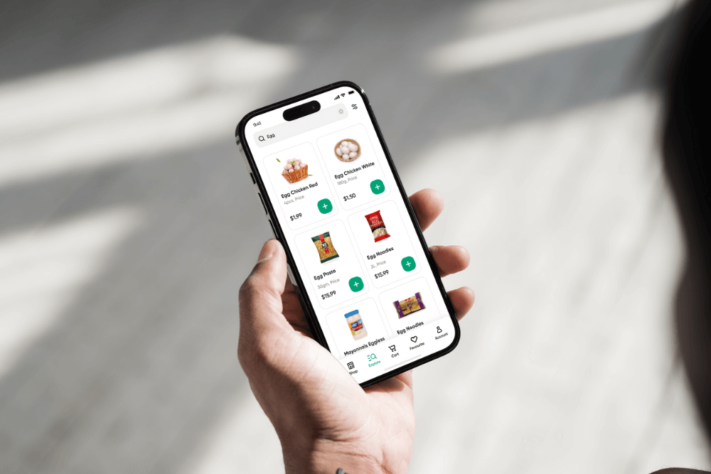 Mobile app for on-demand grocery delivery.