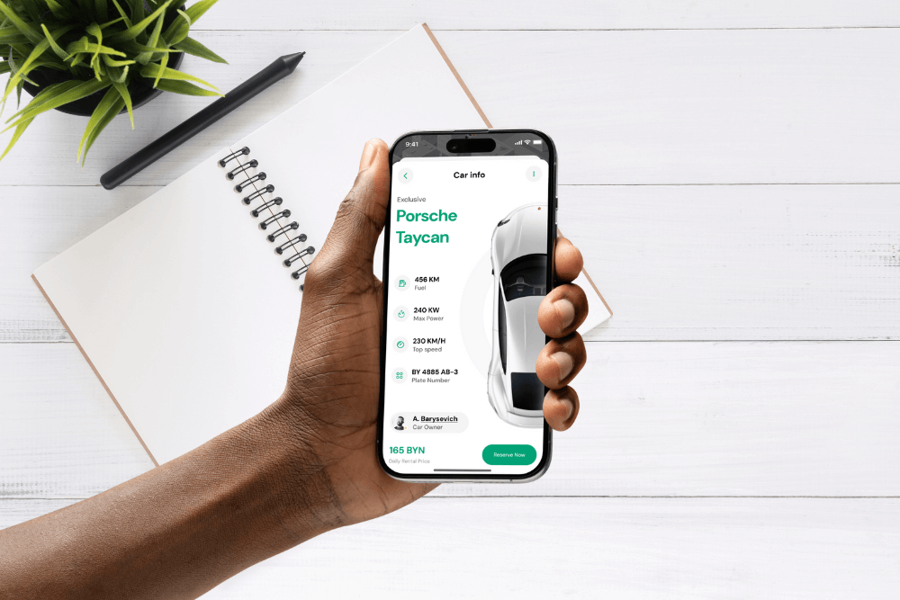MVP for car rental mobile app.