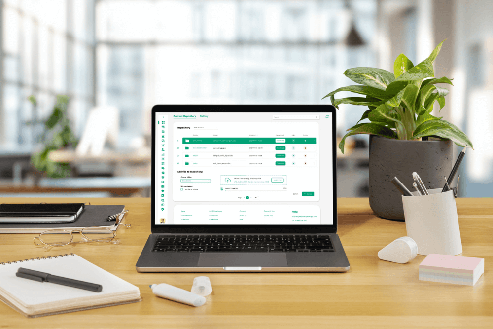 Custom corporate document management system.